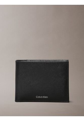 Billetera Negra Plegable De Cuero Calvin Klein Calvin Klein