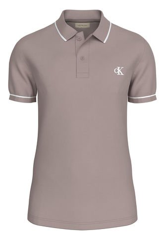 Polo Rosado Slim Con Ribete En Contraste Calvin Klein Calvin Klein