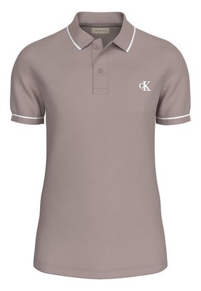 Polo Rosado Slim Con Ribete En Contraste Calvin Klein