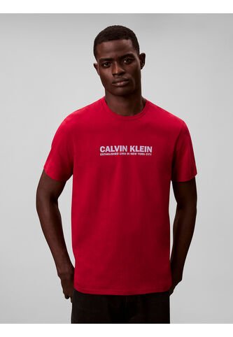 Camiseta Roja Con Estampado De Logo Calvin Klein Calvin Klein