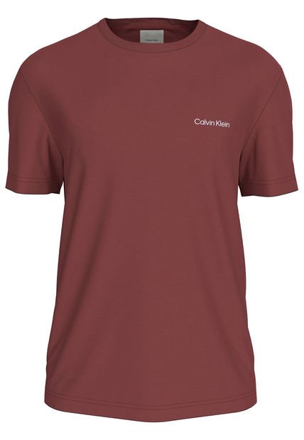 Camiseta Roja Con Micro Logo Calvin Klein