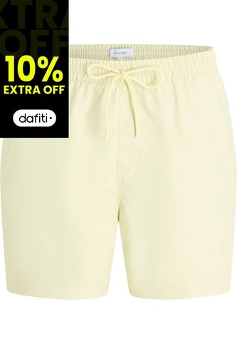 Pantaloneta Amarillo De Baño De Largo Medio Con Cordón - Logo Tape Calvin Klein Calvin Klein
