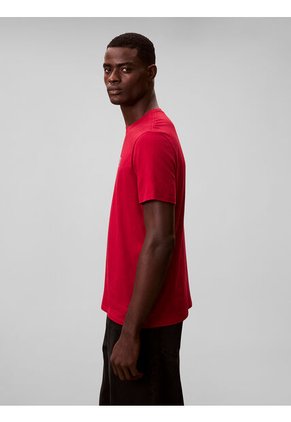 Camiseta Roja Con Estampado De Logo Calvin Klein