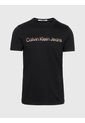 Camiseta Slim Con Logo Hombre Negro Calvin Klein de Calvin Klein