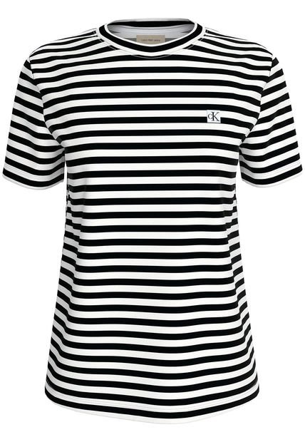 Camiseta Multicolor De Algodón Con Insignia Calvin Klein