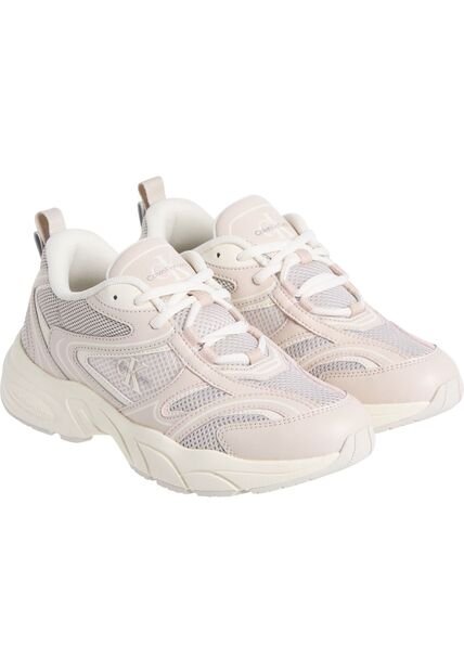 Tenis Beige Retro De Malla Calvin Klein