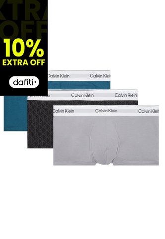 Pack Multicolor De 3 Boxers Ajustados De Talle Bajo - Icon Cotton Stretch Calvin Klein Calvin Klein