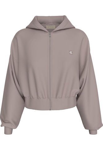 Suéter Rosado Cropped Con Gorro Y Cremallera Calvin Klein Calvin Klein