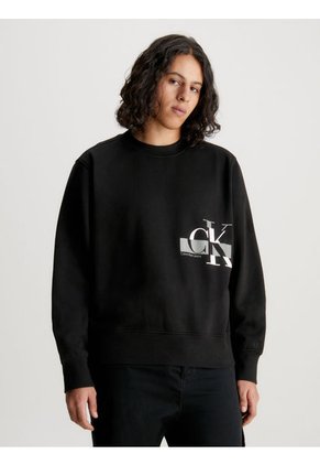 Saco Con Monograma De Bloque Color Hombre Negro Calvin Klein