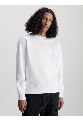 Saco De Felpa Y Algodón Con Logo Hombre Blanco Calvin Klein