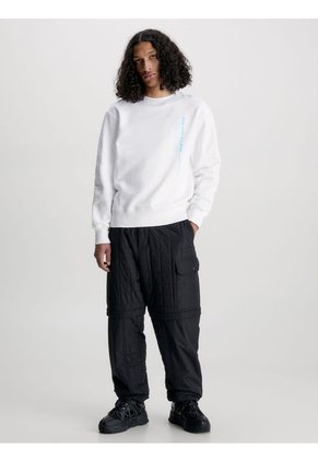 Saco De Felpa Y Algodón Con Logo Hombre Blanco Calvin Klein