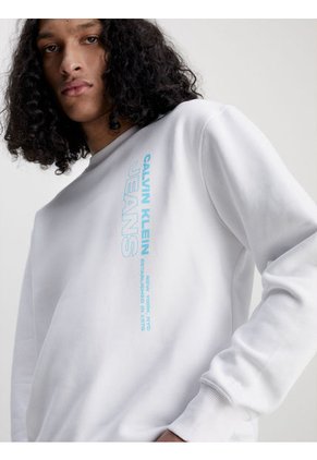 Saco De Felpa Y Algodón Con Logo Hombre Blanco Calvin Klein