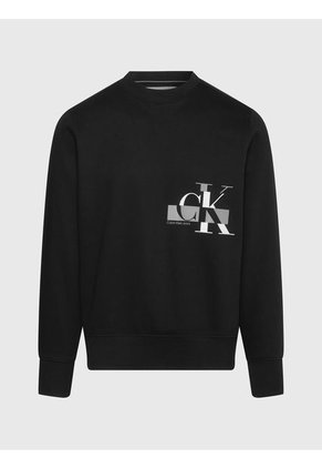 Saco Con Monograma De Bloque Color Hombre Negro Calvin Klein