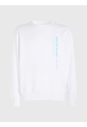 Saco De Felpa Y Algodón Con Logo Hombre Blanco Calvin Klein