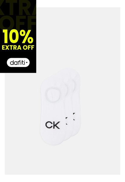 Pack Blanco De 3 Medias Finas Con Logo Calvin Klein