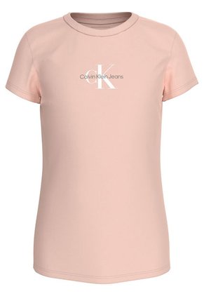 Camiseta Rosada Slim Con Monograma Para Niña Calvin Klein