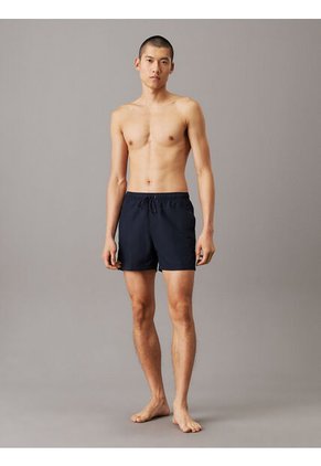 Traje Azul De Baño De Largo Medio Con Cordón - Logo Embroidery Calvin Klein