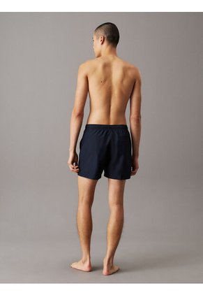 Traje Azul De Baño De Largo Medio Con Cordón - Logo Embroidery Calvin Klein