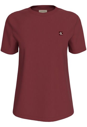 Camiseta Roja De Algodón Con Insignia Calvin Klein Calvin Klein