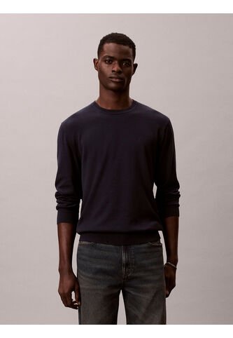 Saco Azul Tejido Clásico Acanalado De Algodón Supima Calvin Klein Calvin Klein