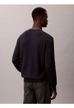 Saco Azul Tejido Clásico Acanalado De Algodón Supima Calvin Klein