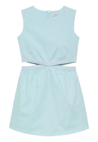 Vestido Azul Minimalista Sin Mangas Con Logo Tape Para Niña Calvin Klein Calvin Klein