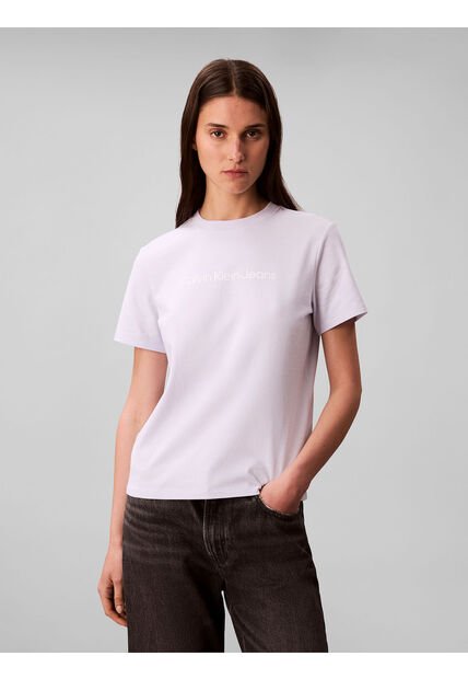 Camiseta Blanca Clásica Con Logo Estampado Calvin Klein