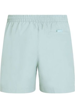 Traje Celeste De Baño De Largo Medio Con Cordón - Logo Tape Calvin Klein