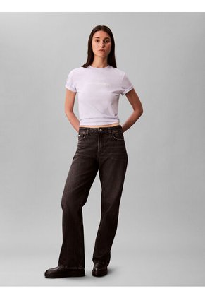 Camiseta Blanca Clásica Con Logo Estampado Calvin Klein