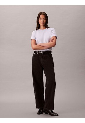 Camiseta Blanca De Algodón Con Logo De Archivo Calvin Klein