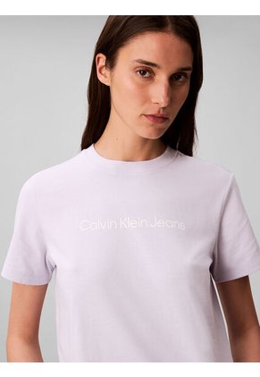 Camiseta Blanca Clásica Con Logo Estampado Calvin Klein