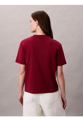 Camiseta Roja Interlock Con Emblema CK Calvin Klein