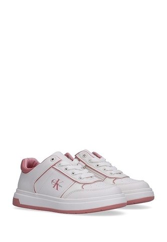 Tenis Blanco Para Niña De Corte Bajo Con Cordones Calvin Klein Calvin Klein
