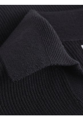 Saco Negro Cropped Con Cuello En V Para Mujer Calvin Klein