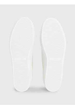 Tenis Blanco Blanco Con Plataforma Y Monograma Calvin Klein