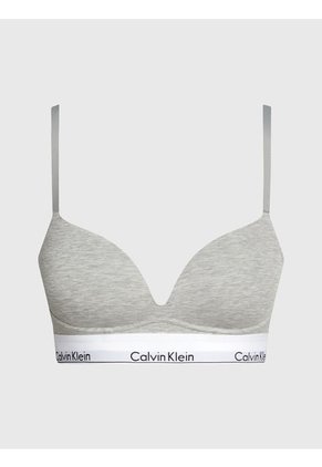 Brasier Gris Escotado Push Up - Modern Cotton Calvin Klein