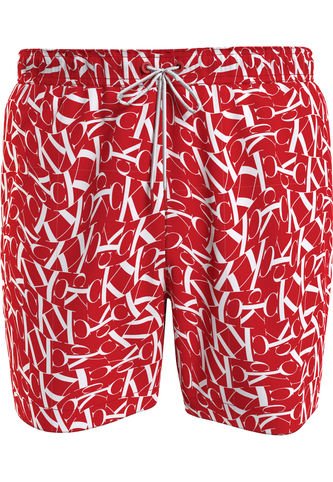 Bañador De Largo Medio Con Cordón  Ck Monogram Hombre Rojo Calvin Klein Calvin Klein