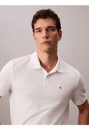 Polo Gris Clásico De Piqué De Algodón Calvin Klein