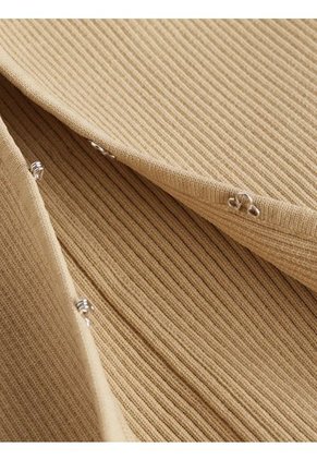 Cárdigan Beige Cropped En Crochet Mujer Calvin Klein