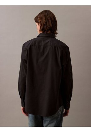 Camisa Negra Oxford Clásica De Manga Larga Calvin Klein
