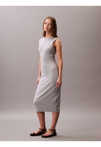 Vestido Gris Midi Sin Mangas Calvin Klein Calvin Klein