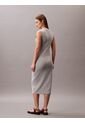 Vestido Gris Midi Sin Mangas Calvin Klein de Calvin Klein