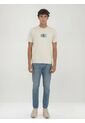 Camiseta Beige Sport Con Mini Monograma Calvin Klein de Calvin Klein