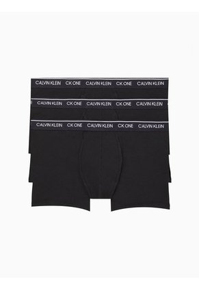 Ropa Interior 3 Pack Low Rise Trunk Algodón Ck One Negro Calvin Klein