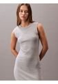 Vestido Gris Midi Sin Mangas Calvin Klein de Calvin Klein