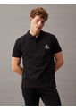 Polo Negro Con Monograma Calvin Klein de Calvin Klein