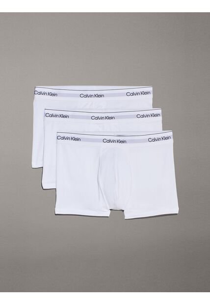 Pack Blanco De 3 Bóxers Trunk - Icon Cotton Stretch Calvin Klein