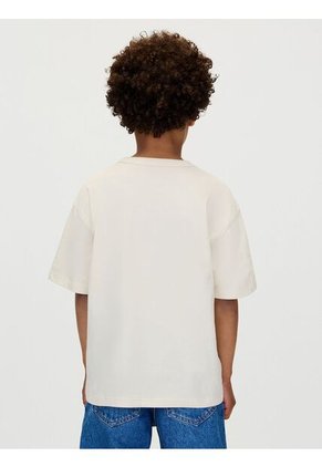 Camiseta Beige De Manga Corta Con Estampado De Logo Multicolor Calvin Klein