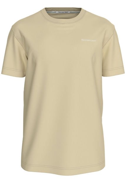 Camiseta Beige Con Logo En La Parte Trasera Calvin Klein