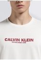 Camiseta Blanca Con Estampado De Logo Calvin Klein de Calvin Klein